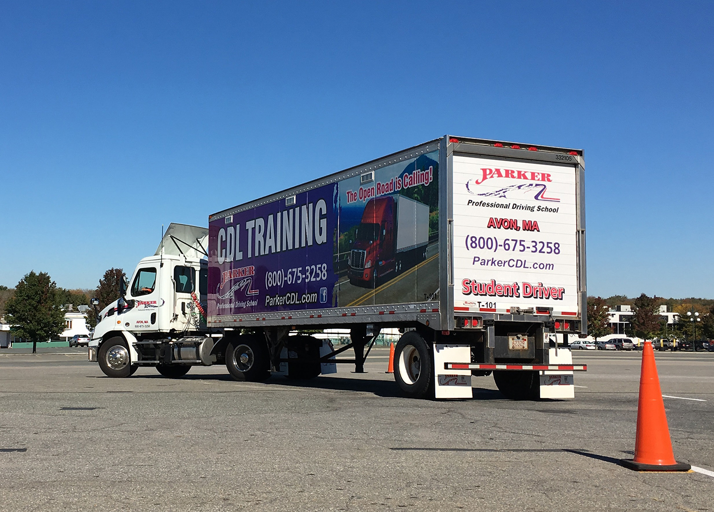 Parker Professional Driving Schools in New England, cdl tractor trailer driver training, cdl